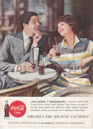1958 Dos Hojas Coca Cola Publicidad Vintage Refrescos (1)