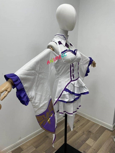 2024 Disfraz De Re Zero Emiria Cosplay Costume Re:life In A Bifferent World From Zero Emilia Cosplay Disfraz De Lolita For Mujer Que Incluye: