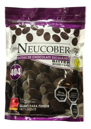 Cobertura De Chocolate Neucober 404 Amargo 1 Kg