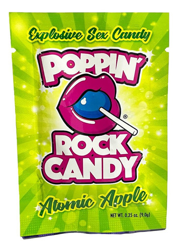 Manzana Atómica De Caramelo De Rock Candy Poppin Par Sobres