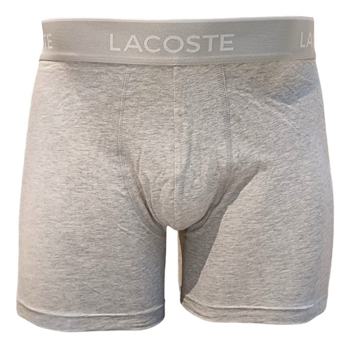 Boxer Lacoste 3 Pzs. Mod. 6h3420-51 Negro, Gris, Blanco