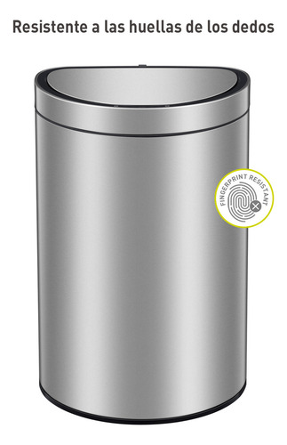 Bote De Basura Con Sensor Semiredondo Acero 47l Eko Mirage
