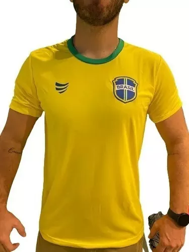 Camisa Baby Look Seleção Do Brasil Torcedor Retrô Gol Cotton Basic