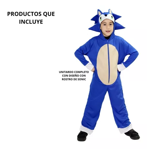 Disfraz Sonic De Sega Videojuego Deluxe Niño