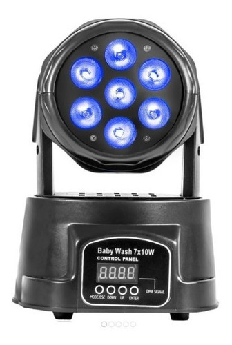 Cabeza Movil Alien Pro Baby Wash 7 Leds 200 W Negra 