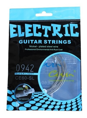 Imagen 1 de 4 de Encordado Guitarra Electrica 09 Nickel 09-042 Cuerdas Civin