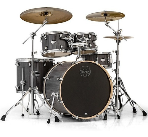 Imagen 1 de 2 de Bateria Mapex Mars 5 Cuerpos Ma529sf Gw Smokewood