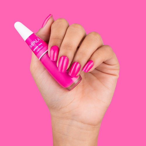 Esmalte Impala Beleza Rara Rosa Cremoso A Cor Da Sua Moda 4 Cor Rosa Choque