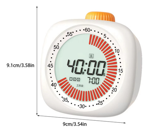Rotary Timer Smart Silent Visual Analógico Para Crianças A