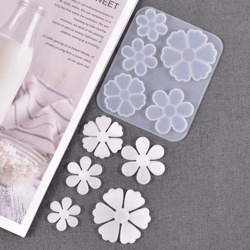 Molde Colgante De Flor De Silicona Para Hacer Joyas, Molde