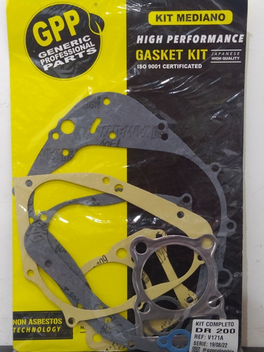 Imagen 2 de 2 de Kit Completo Empacaduras De Motor Suzuki Dr200 Hj200