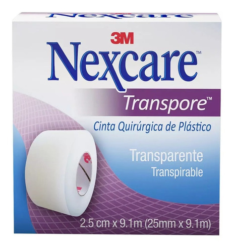 3m Nexcare Cinta Hipoalergénica Transpore 2.50mm X 9m 