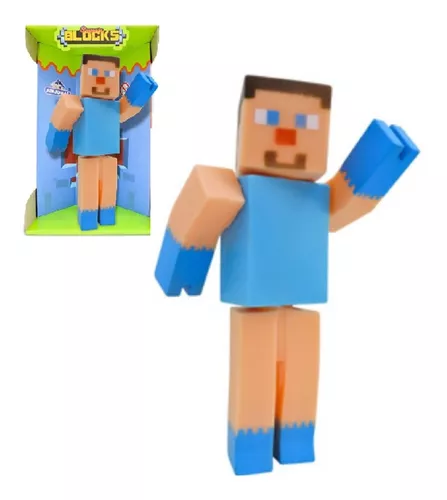 Boneco Minecraft Figura Vinil Articulado Brinquedo Infantil