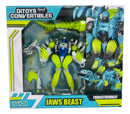 Muñeco Dinosaurio Convertible Ditoys Jaws Beast Transformar