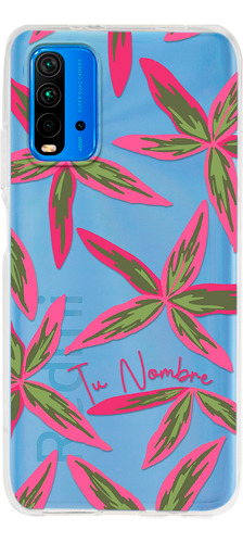 Funda Para Xiaomi Hojas Flores Para Mujer Con Tu Nombre