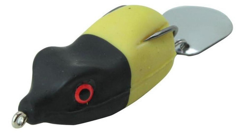 Isca Artificial De Subsuperfície Baby Frog Pesca Brasil Cor Preto/Amarelo