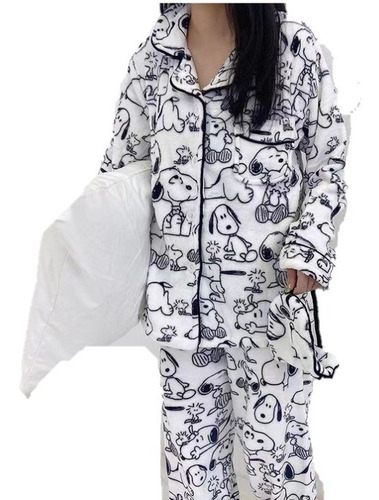 Pijama Franela Lindo Snoopy Manga Larga Otoño Unisex