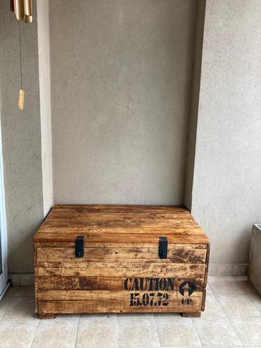Baúl Palet Vintage Con Herrajes