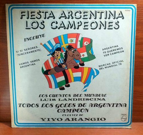 Disco Vinilo Mundial 1978 Fiesta Argentina Los Campeones