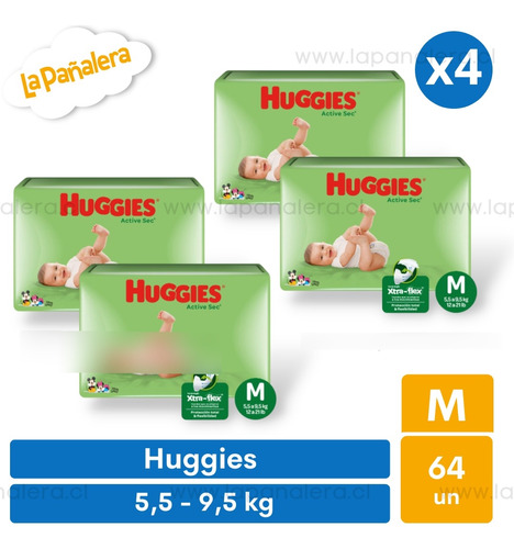 Pañal Huggies Active Sec Elige Talla