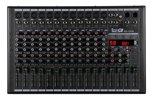 Consola Pro Dj 12 Canales Con Efectos Bluetooth Usb Nuevas