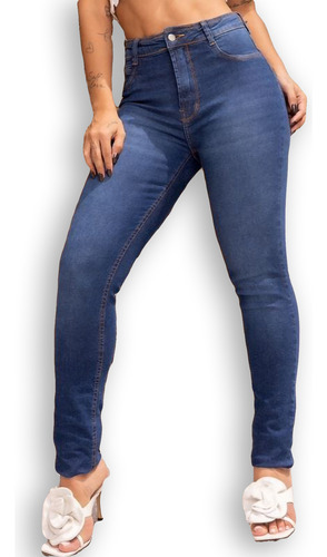 Calça Carmen Jeans Feminina  Com Lycra Cintura Alta 1075