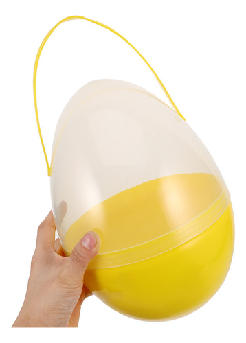 Huevo De Pascua Transparente Con Asa Para Niños, Tamaño Gran