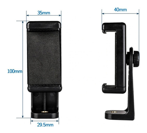 1 Porta Celular Smartphone Para Tripié 1/4 Con Giro 360