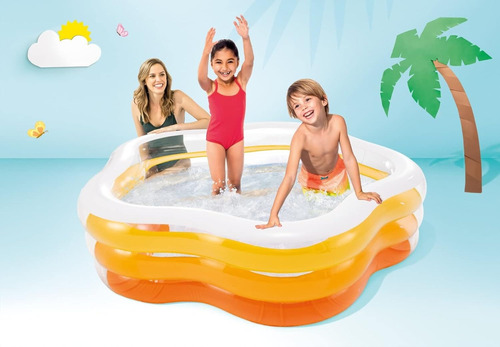 Alberca Piscina Inflable Estrella 460l Naranja Intex Naranja