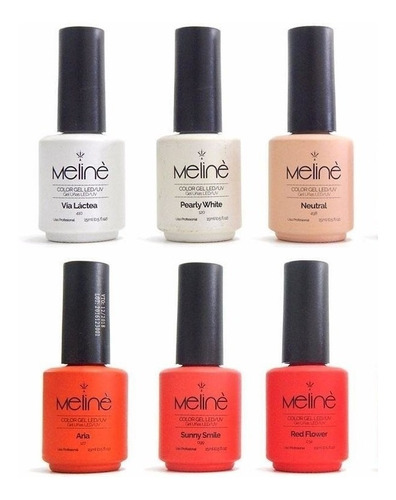 Kit X 6 Esmaltes Meliné Semipermanente ( Leer Descripción )