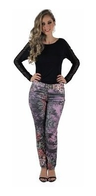 Calça Estampada Planet Girls P E  M