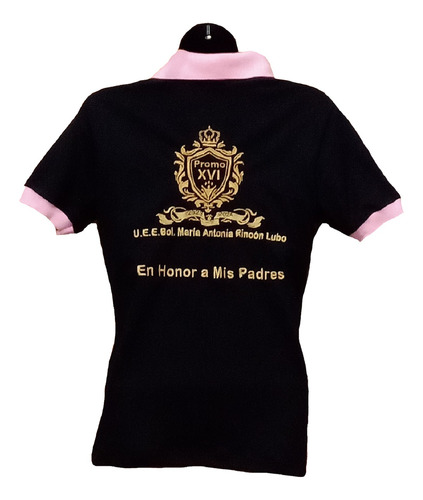 Chemise Promoción Graduando Negro Rosado
