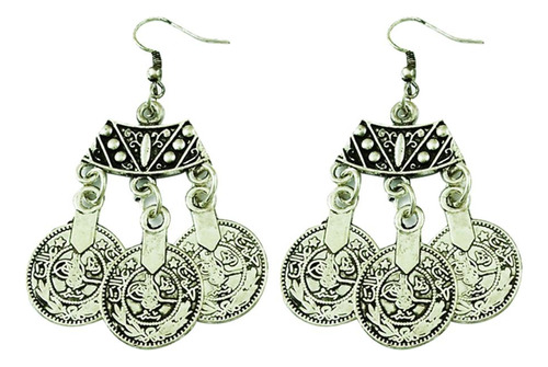 Bohemio Vintage Moneda Borlas Pendiente Cuelgan Pendientes