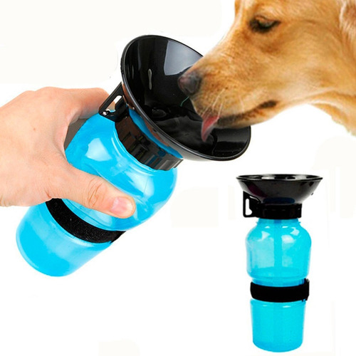 Termo Bebedero Agua Portatil Perro Mascotas Bebedero 500 Ml