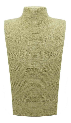 Busto De Mdf Revestido Em Sisal Para Colar - 43 X 25 Cm