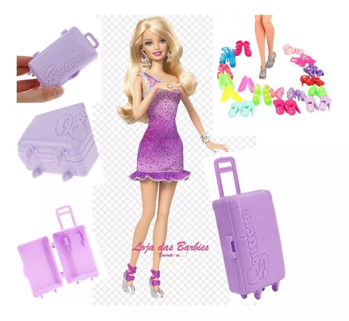 Roupa para barbie (Vestido com mochila e sapato)