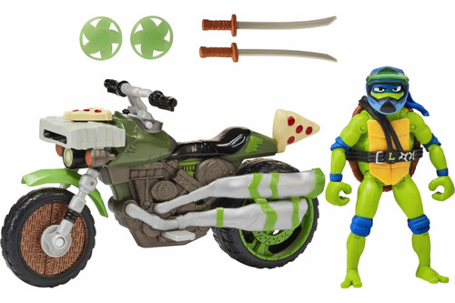 Tortugas Ninja Leonardo Motocicleta Con Accesorios Cycle