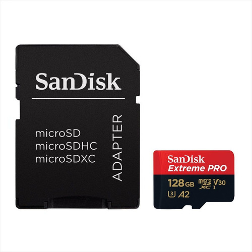 Tarjeta Micro Sdxc 128gb Sandisk Extreme Pro C10 U3  170mbs