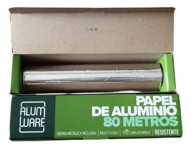 Papel Aluminio 80 Mts*30 Cms Alumware 