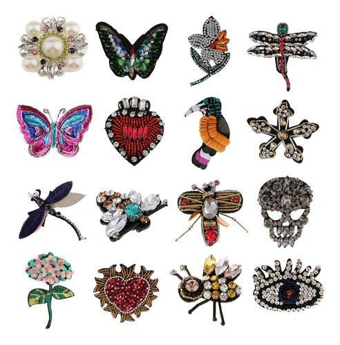 Parche Rhinestone En Forma De Corazón Apliques De Costura