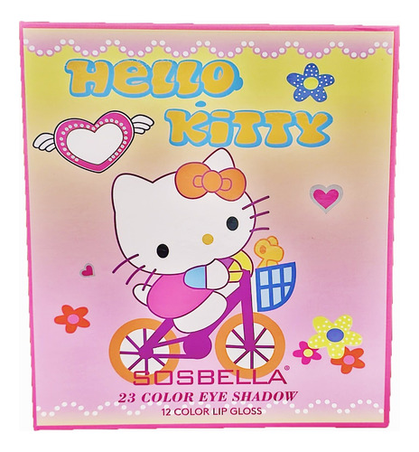 Paleta Sombras Para Ojos Hello Kitty 23 Tonos + 12 Labiales Color de la sombra Multicolor
