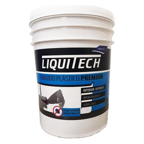 Enduido Plastico Interior Exterior Liquitech Antihongo 20lt 