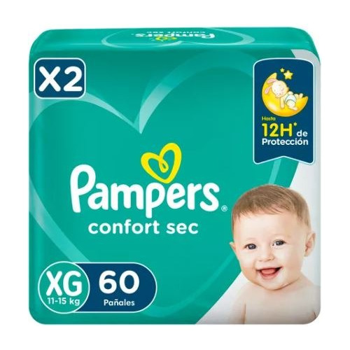 2 Paquete Pañales Pampers Confort Sec Todas Las Tallas