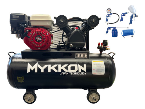 Compresor Autonomo 100l, Bencina 7,5 Hp Mykkon Japon