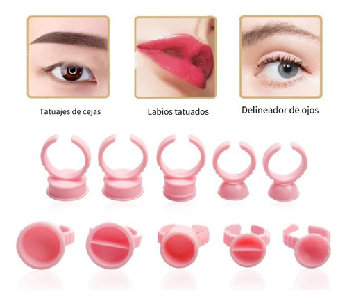 Anillo Para Pegamento Pestañas Soporte Ajustable Set F