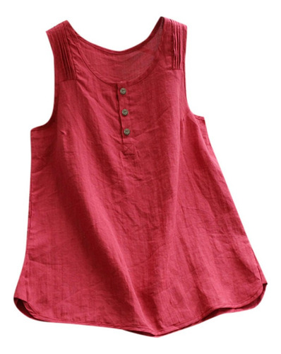 F9 Chaleco Para Mujer Tops De Lino De Talla Grande Playera