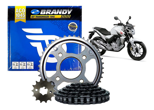 Kit Relação Transmissão Completo Cb 250f Twister 2015/...