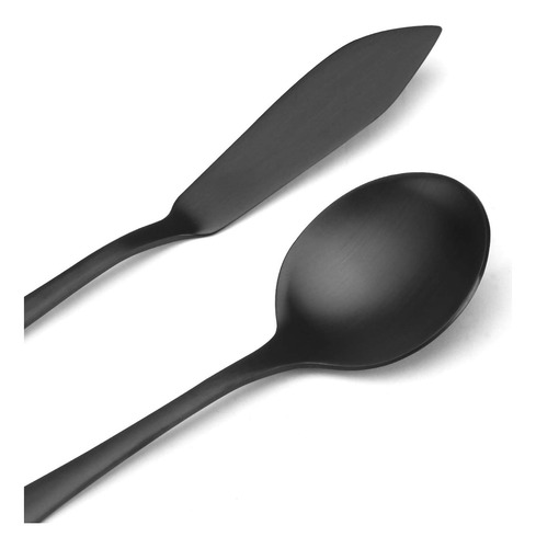 Juego Para Servir Negro Mate Sharecook 5 Piezas Acero Ino...