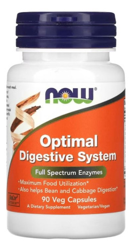 Optimal Digestive System Now Foods Blend Enzimas Digestivas 