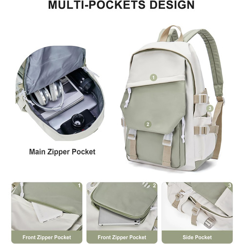 Coowoz Mochila Escolar Ligera Casual Daypack College Lapt...